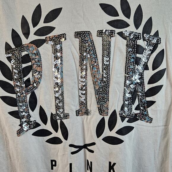 Rare Victoria's Secret Pink Bling Rainbow Campus Shirt Flip Sequins XS - Picture 2 of 7